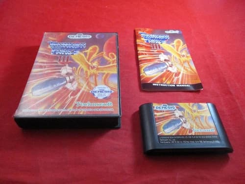 Thunder Force III Sega Genesis COMPLETE w/ Box manual game WORKS!
