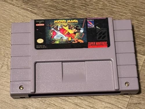 Mickey Mania Super Nintendo Snes Cleaned & Tested Authentic