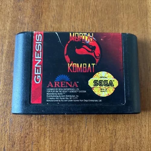 Mortal Kombat (Sega Genesis, 1993) Cartridge Only Tested