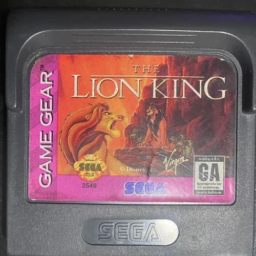 The Lion King - Sega Game Gear - Virgin Interactive - Good Condition