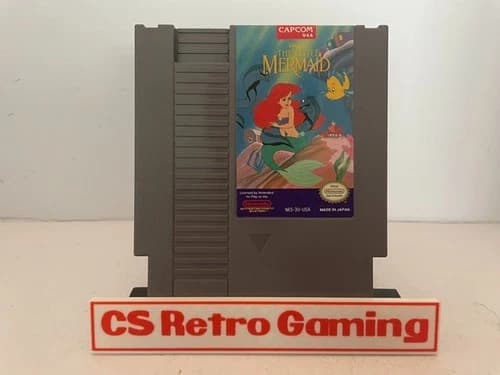 Little Mermaid (Nintendo NES -1C-) Authentic Cleaned Tested Working