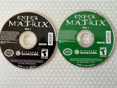 Enter the Matrix Nintendo GameCube Discs Only Loose Discs Tested