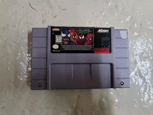 Venom Spider-Man Separation Anxiety (Super Nintendo SNES, 1995) Cartridge Only