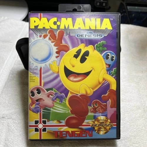 Pac-Mania (Sega Genesis, 1991) Complete Video Game in Box CIB /w Manual