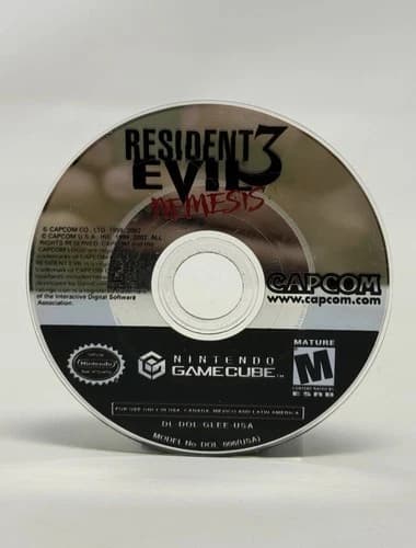 Resident Evil 3 Nemesis Nintendo GameCube Authentic Immaculate Disc Only Tested