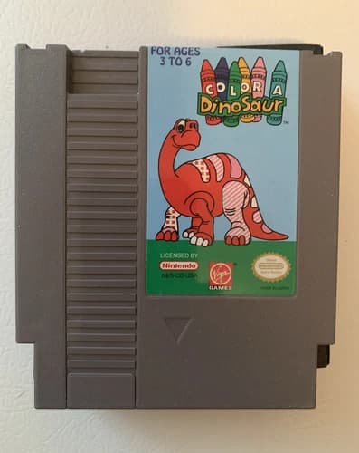 Virgin Games Color a Dinosaur for NES NTSC-U/C (US/Canada) Cartridge