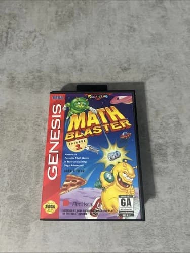Math Blaster: Episode 1 Sega Genesis Complete Fully CIB W/ Map, Reg Pristine
