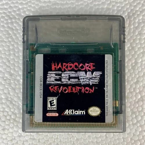 ECW: Hardcore Revolution (Nintendo GameBoy Color, GBC, 2000) Authentic Tested