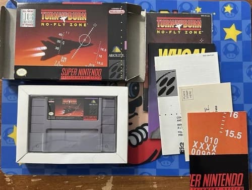 Turn and Burn: No-Fly Zone Nintendo SNES Game CIB Tested/Works