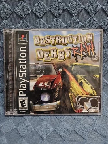 Destruction Derby Raw Sony PlayStation 1, 2000, Complete in Box, Black Label