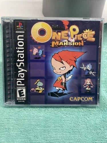 One Piece Mansion (Sony PlayStation 1 PS1 2001) Complete CIB Capcom Black Label.