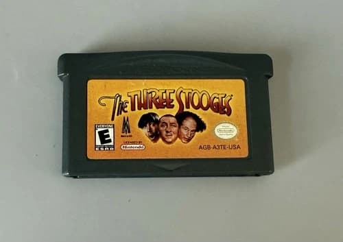 The Three Stooges Cartridge for Nintendo GBA — Tested/Working/Authentic — 2002