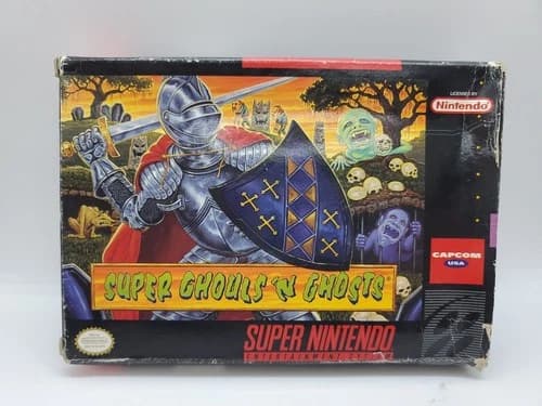 Super Ghouls 'n Ghosts (Nintendo SNES, 1991) | CIB Complete With Manual