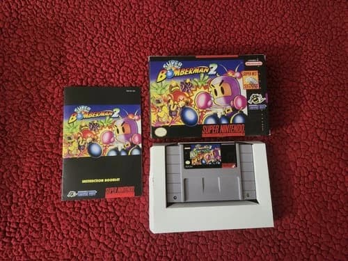 Super Bomberman 2 II Nintendo SNES CIB Complete Box Manual