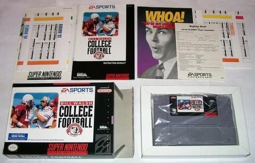 Bill Walsh College Football (Super Nintendo, 1994) 100% CIB w/Reg Card! SNES