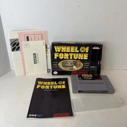 Wheel of Fortune (Super Nintendo Entertainment System, 1992) CIB Tested Working