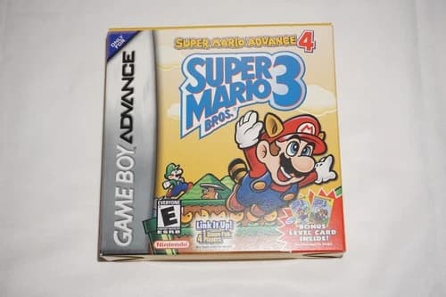 Super Mario Advance 4 Bros 3 (Game Boy Advance GBA) Complete in Box CIB w/ Card