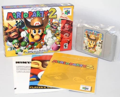 Mario Party 2 N64 Nintendo 64 Complete CIB Authentic! GREAT Condition! RARE!