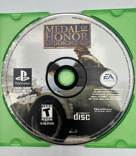 Medal of Honor Underground PS1 PlayStation 1 Disc Only