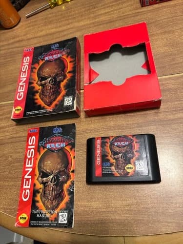 Skeleton Krew Sega Genesis RARE authentic cardboard CIB complete video game CREW