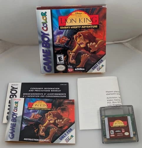Nintendo Gameboy Color - Lion King Simba's Mighty Adventure - Complete CIB NICE