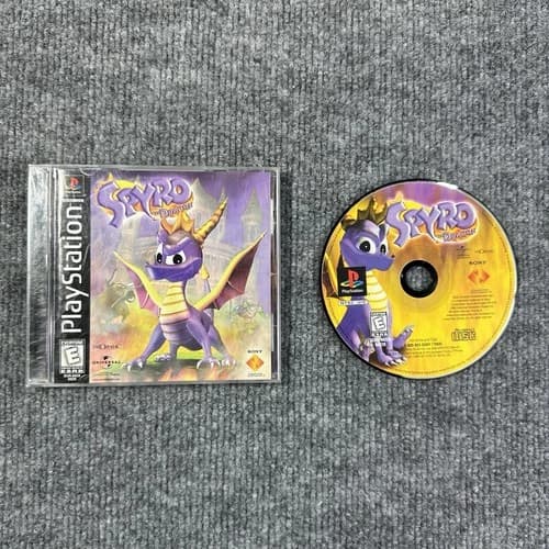 Spyro The Dragon Sony PlayStation 1 PS1 Black Label CIB w/Manual - Tested