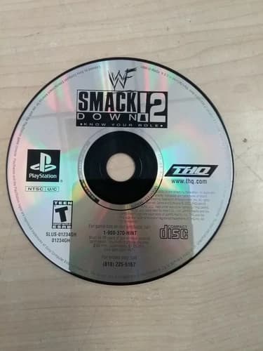 WWF SmackDown 2: Know Your Role (Sony PlayStation 1, 2000) PS1 DISC ONLY