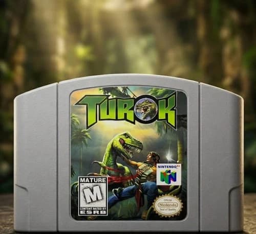 Turok Dinosaur Hunter Nintendo 64 N64 Game Cartridge Classic Retro Adventure