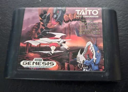 SAGAIA Sega Genesis Darius Taito Game Cartridge Tested WORKS Shoot Em Up