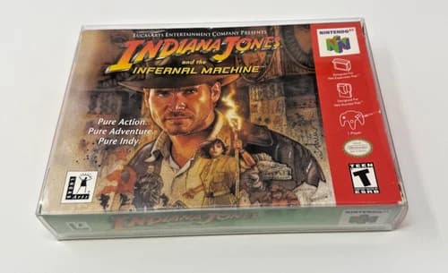 Indiana Jones and the Infernal Machine N64 CIB Blockbuster Rare