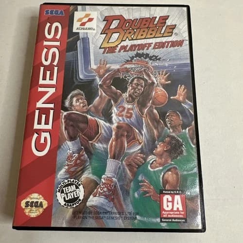 Sega Genesis Basketball Game Double Dribble The Playoff Edition Complete In Box