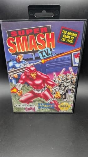 Sega Genesis Super Smash T.V. Flying Edge Game Cartridge Instruction Hangtag