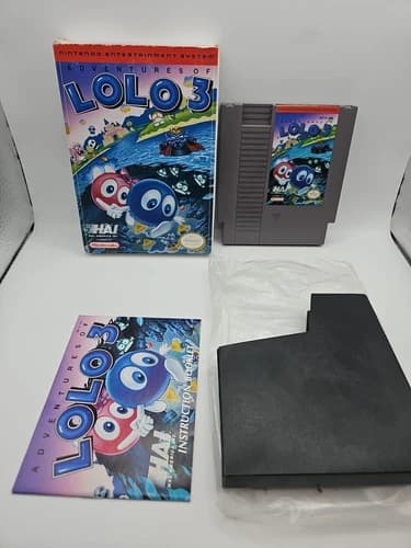 Adventures of Lolo 3 (Nintendo Entertainment System, 1991) CIB W/ Manual!