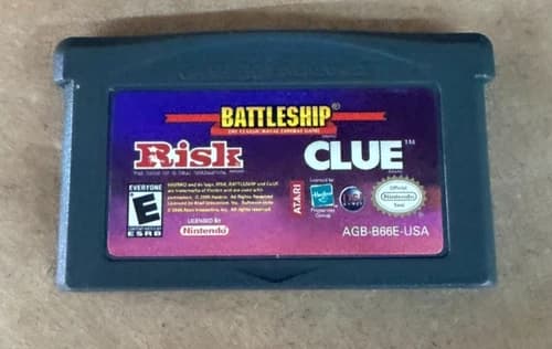 Gameboy Advance Battleship Clue Risk Multi Board Game Tested