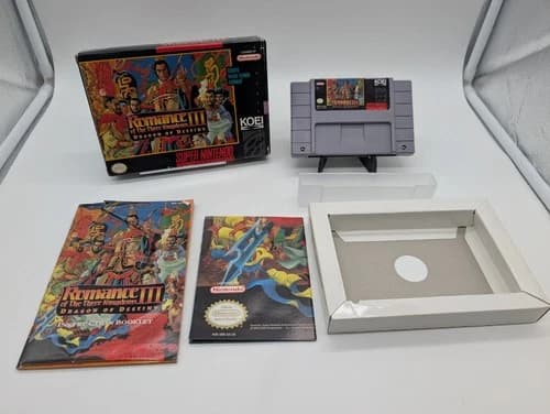Romance of the Three Kingdoms III: Dragon of Destiny (Super Nintendo, SNES) CIB