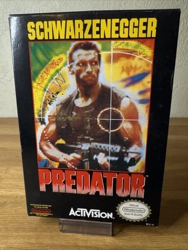 Predator - Arnold Schwarzenegger | CIB Complete (Nintendo) NES Game Manual Box