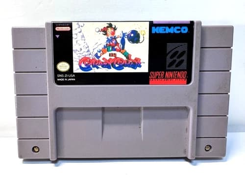 Kid Clown in Crazy Chase (Super Nintendo SNES, 1992) Authentic. Working.