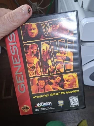Sega Genesis Game WWF Raw CIB Complete In Box