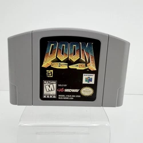Doom 64 Nintendo 64 N64 Authentic OEM Cartridge - Tested Working