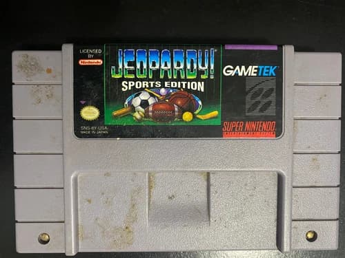Jeopardy-Sports Edition - Super Nintendo - GameTek - Acceptable Condition