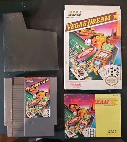 Vegas Dream Nintendo (NES, 1985) With Manual And Box