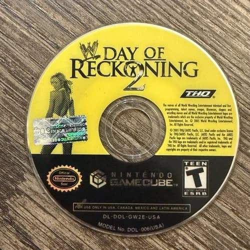 WWE Day of Reckoning 2 (Nintendo GameCube, 2005) Disc Only