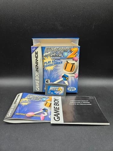 Bomberman MAX 2: Blue Advance - Game Boy Advance GBA Complete CIB