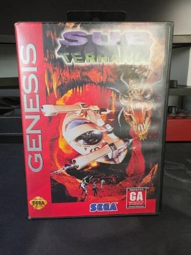 Sub Terrania Sega Genesis Game Complete w/ Manual CIB