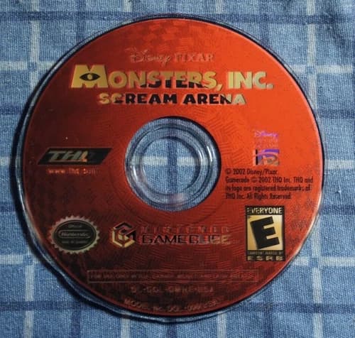 Nintendo Gamecube Monsters Inc Scream Arena NTSC DISC ONLY TESTED EXCELLENT