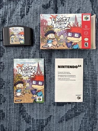 Rugrats in Paris: The Movie N64 Nintendo 64 Complete CIB Authentic - VG - Tested