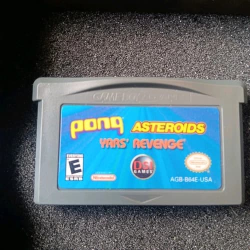 Pong Asteroids Yars' Revenge Nintendo Game Boy Advance Game GBA - TESTED & WORKS