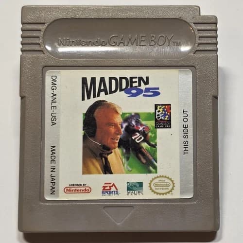 Madden NFL '95 Gameboy (1994, EA Sports) Cleaned And Tested, Game Only