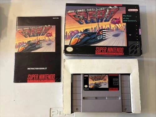 F-ZERO Super Nintendo 1991 SNES complete F Zero SNES Cib Nice Shape Box