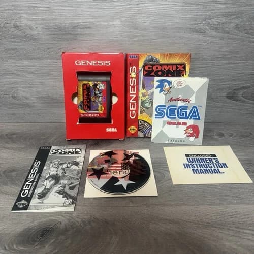 Comix Zone Sega Genesis 1994 100% CIB Complete In Box w/ Bonus CD!